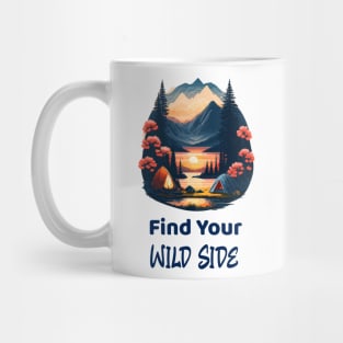 wild camping, adventurer, adventure hiking, design v13 Mug